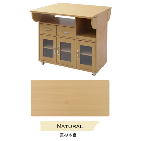 日式餐边柜餐厅厨房餐柜可折叠备餐台带门收